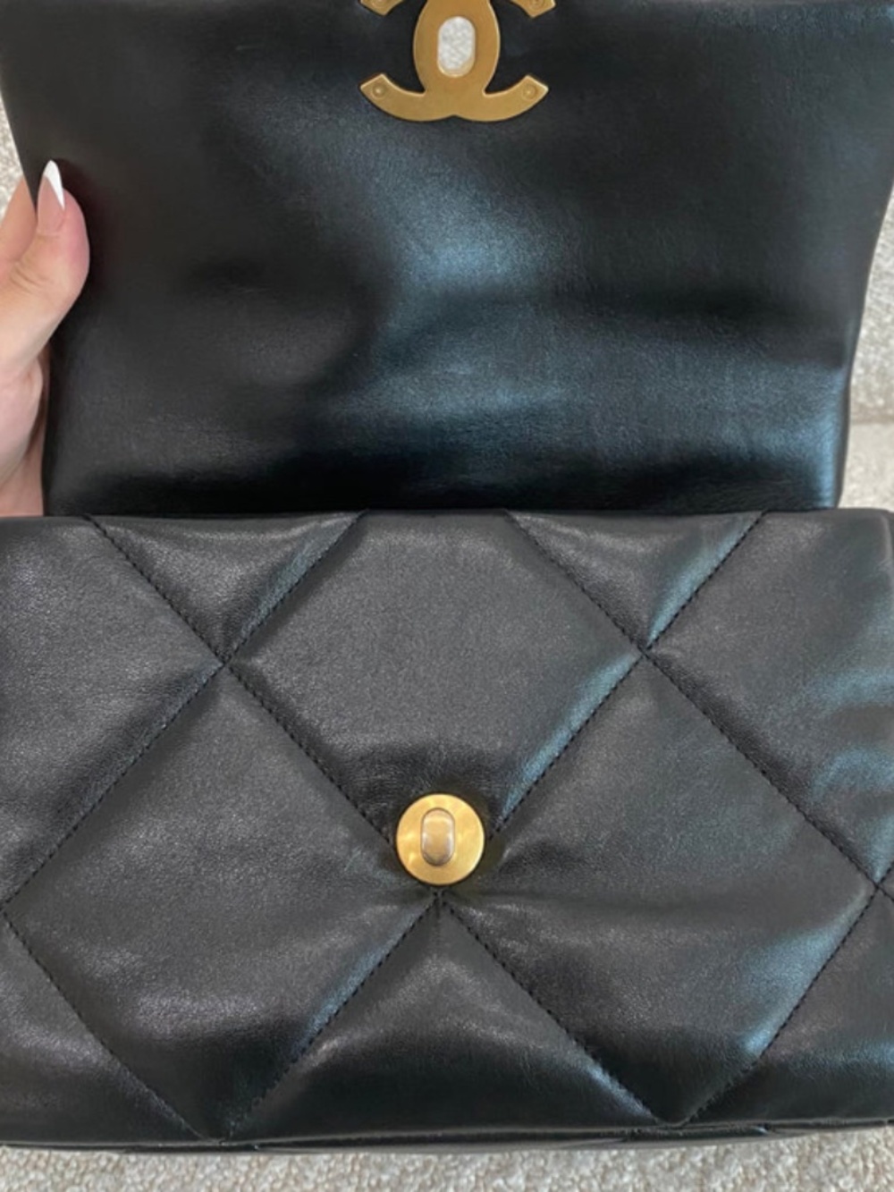 Authentic Pre-Owned Chanel 19 Bag Black Lambskin Small - Picture 10 of 16